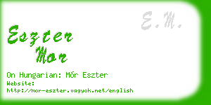 eszter mor business card